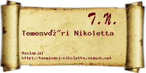 Temesvári Nikoletta névjegykártya