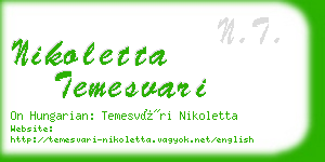 nikoletta temesvari business card